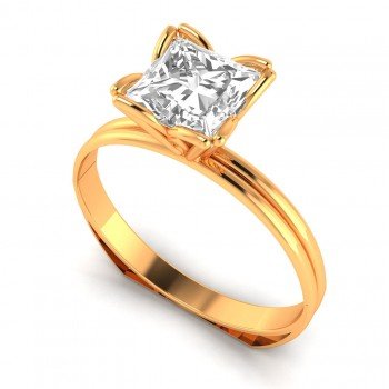 Pretty Princess Cut Solitaire Ring