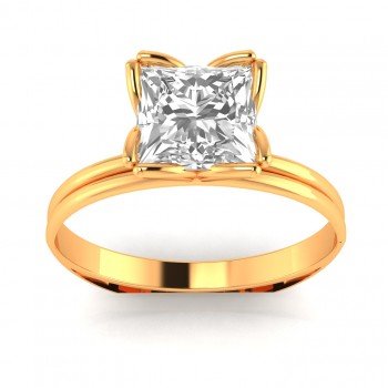 Pretty Princess Cut Solitaire Ring