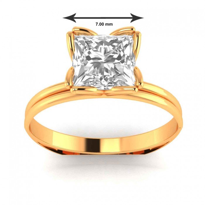 Pretty Princess Cut Solitaire Ring