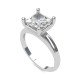 Large Princess Cut American Diamond Ring