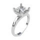 Large Princess Cut American Diamond Ring