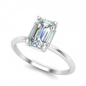 Emerald-Cut Solitaire Ring