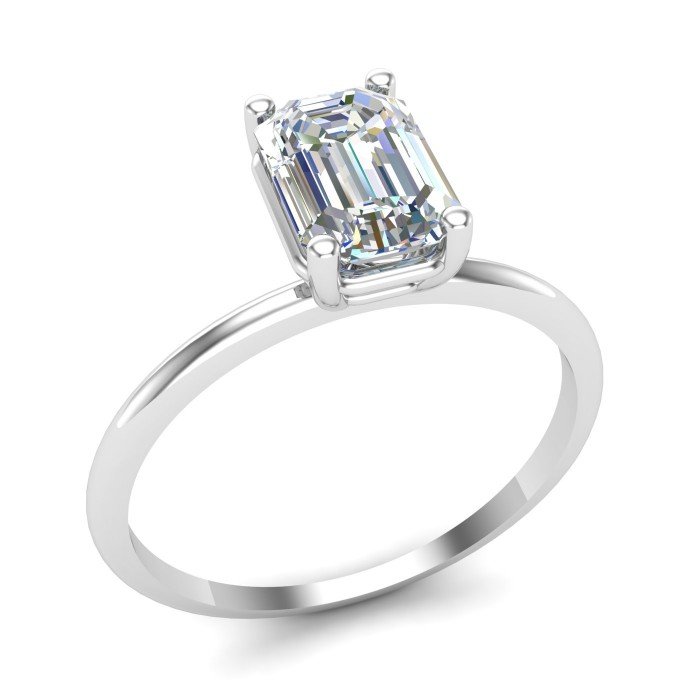 Emerald-Cut Solitaire Ring