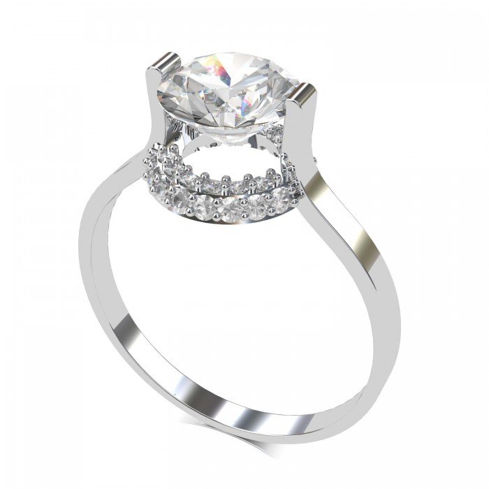 2 Carat American Diamond Solitaire Ring