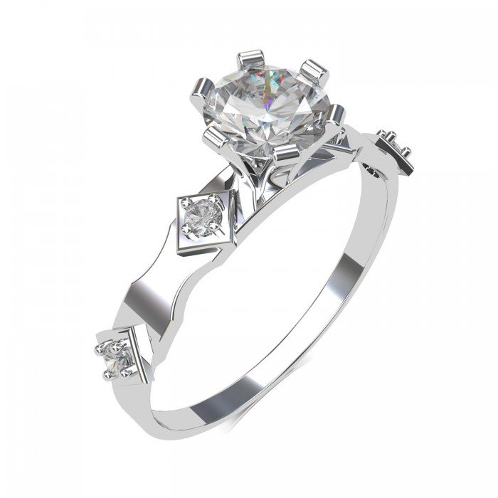 1 Carat American Diamond Solitaire Ring