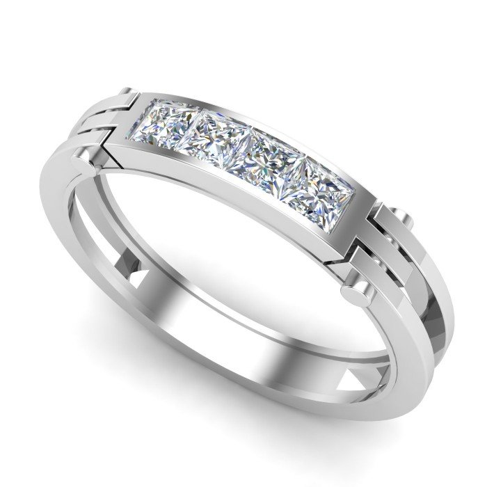 Princess Cut Band Ring