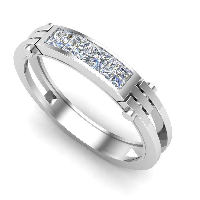 Princess Cut Band Ring