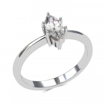 Marquise-Cut Diamond Solitaire Ring