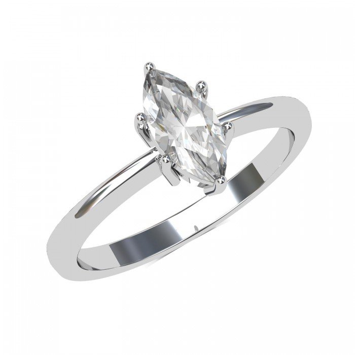 Marquise-Cut Diamond Solitaire Ring