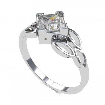 Princess-Cut Solitaire Engagement Ring