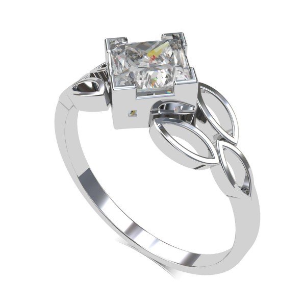 Princess-Cut Solitaire Engagement Ring Princess-Cut Solitaire Engagement Ring