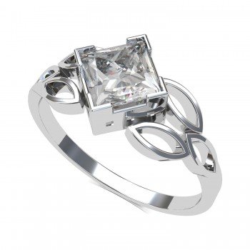 Princess-Cut Solitaire Engagement Ring