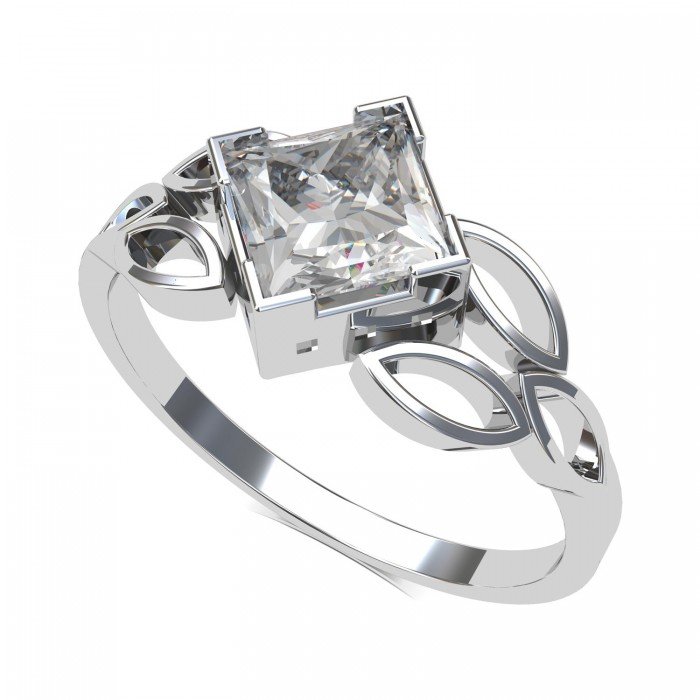 Princess-Cut Solitaire Engagement Ring