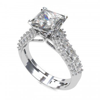 Princess-Cut Solitaire Wedding Ring