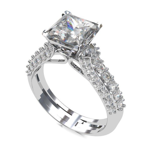 Princess-Cut Solitaire Wedding Ring Princess-Cut Solitaire Wedding Ring