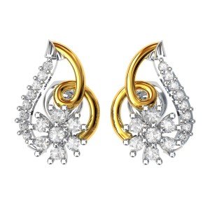 Artificial Diamond Silver Earring