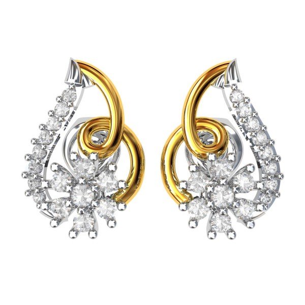 Artificial Diamond Gold Earring Artificial Diamond Gold Earring