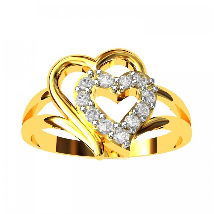 Heart Shape Artificial Diamond Ring