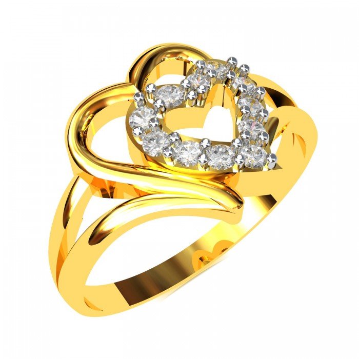 Heart Shape Artificial Diamond Ring