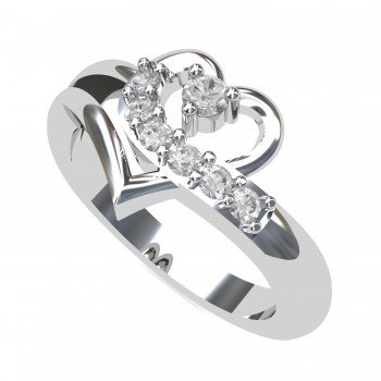 White Gold Valentine Ring