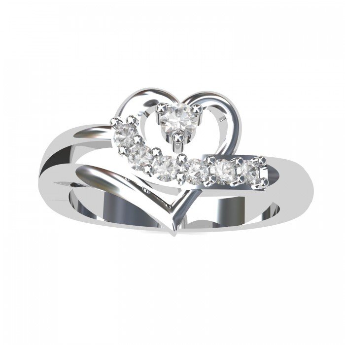 White Gold Valentine Ring