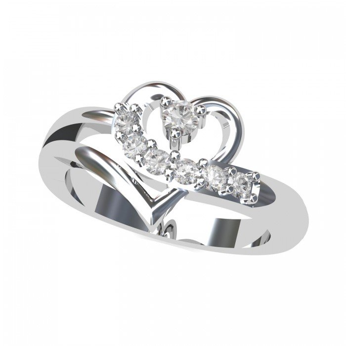 White Gold Valentine Ring