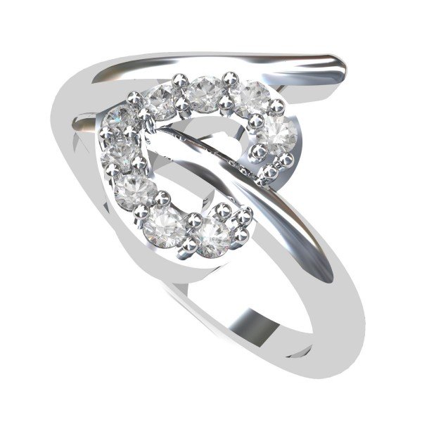 White Gold Heart Shape Ring White Gold Heart Shape Ring