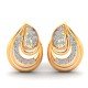Yellow Gold American Diamond Earring