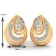 Yellow Gold American Diamond Earring