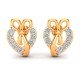 Yellow Gold Heart Earrings Studs
