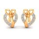 Yellow Gold Heart Earrings Studs