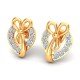 Yellow Gold Heart Earrings Studs