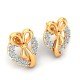 Yellow Gold Heart Earrings Studs
