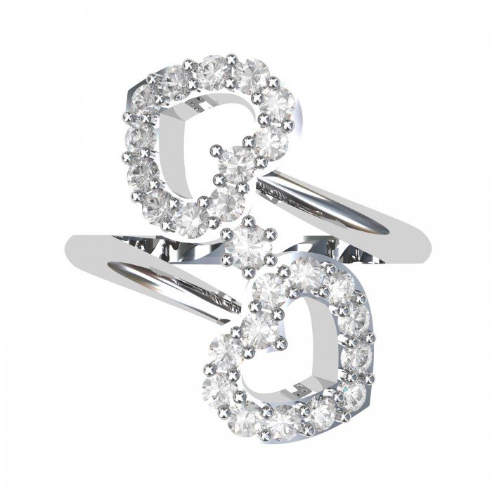 White Gold Heart Ring