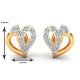 American Diamond Stud Earrings in Yellow Gold