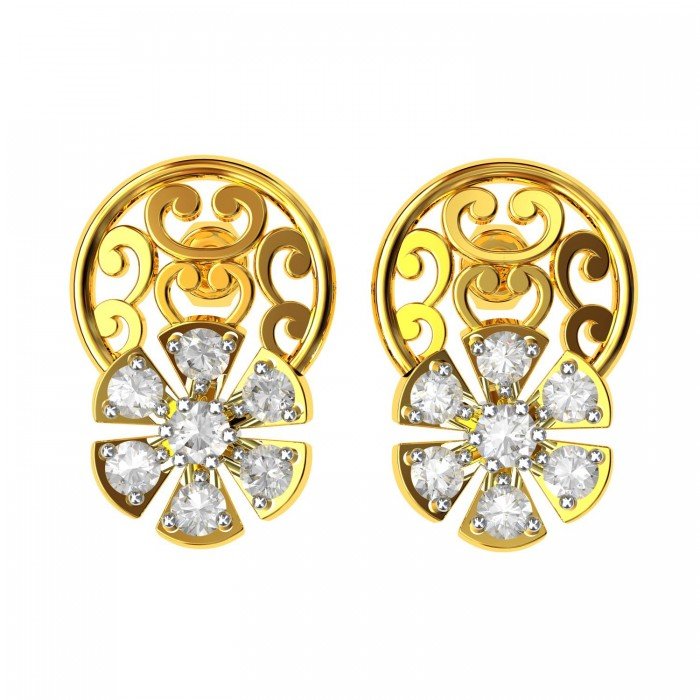 Small Stud Earrings Gold