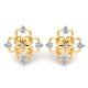 Yellow Gold Pear Diamond Earring