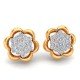 Yellow Gold Cluster Earring