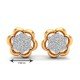 Yellow Gold Cluster Earring