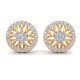 Yellow Gold CZ Diamond Earring