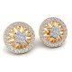 Yellow Gold CZ Diamond Earring