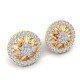 Yellow Gold CZ Diamond Earring