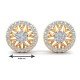 Yellow Gold CZ Diamond Earring