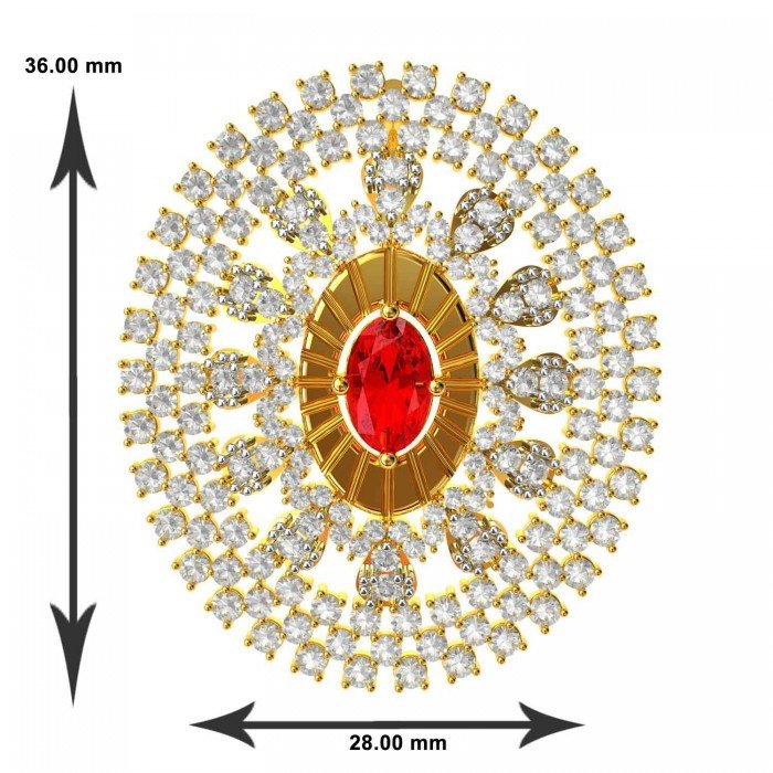 Big Latest American Diamond Pendant
