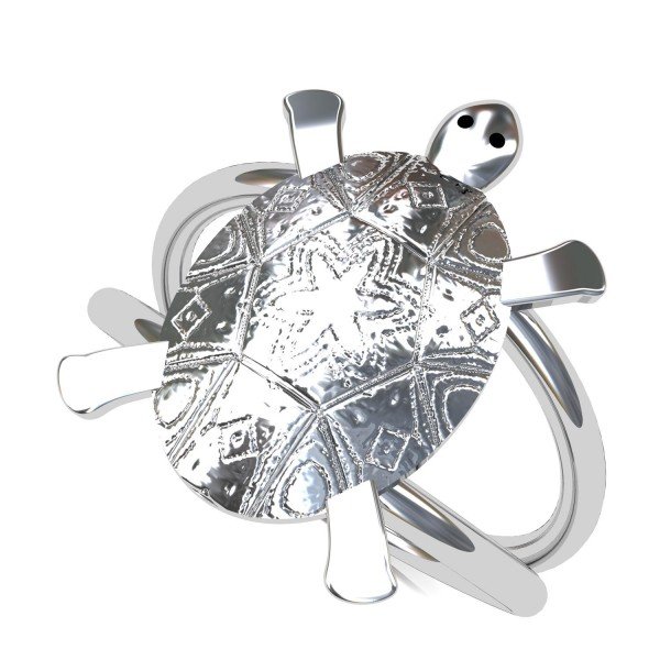 White Gold Tortoise Ring White Gold Tortoise Ring