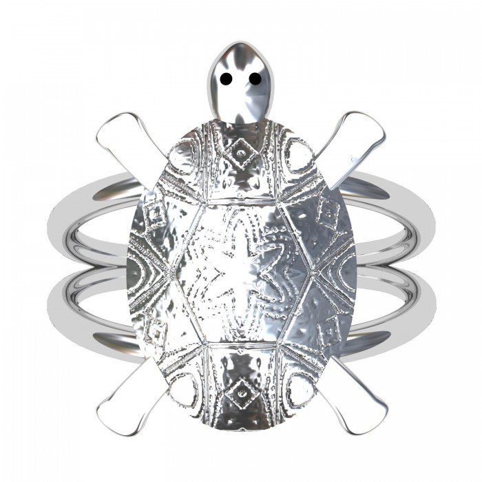 White Gold Tortoise Ring White Gold Tortoise Ring