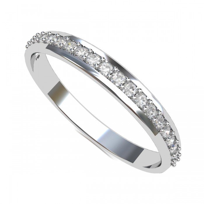 White Gold American Diamond Ring