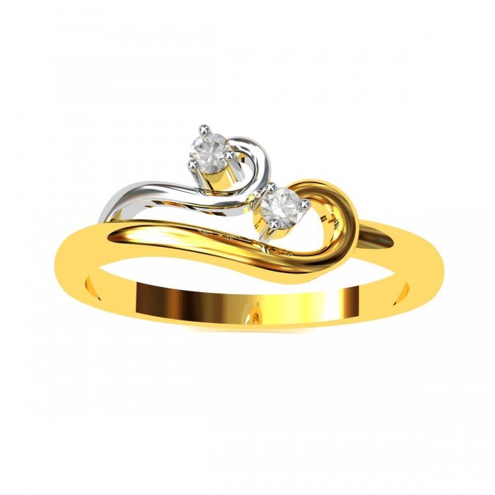 Unique Modern Gold American Diamond Ring