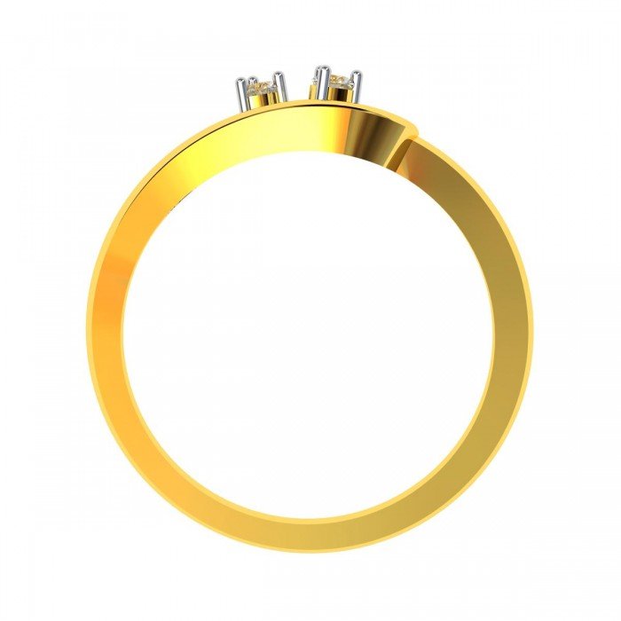 Unique Modern Gold American Diamond Ring