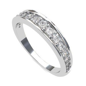 Unisex White Gold Band